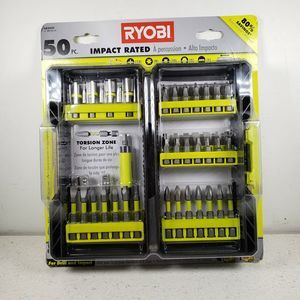 RYOBI Impact Rated Drill Bits (50-Piece) Driving Kit AR2039 New Sealed